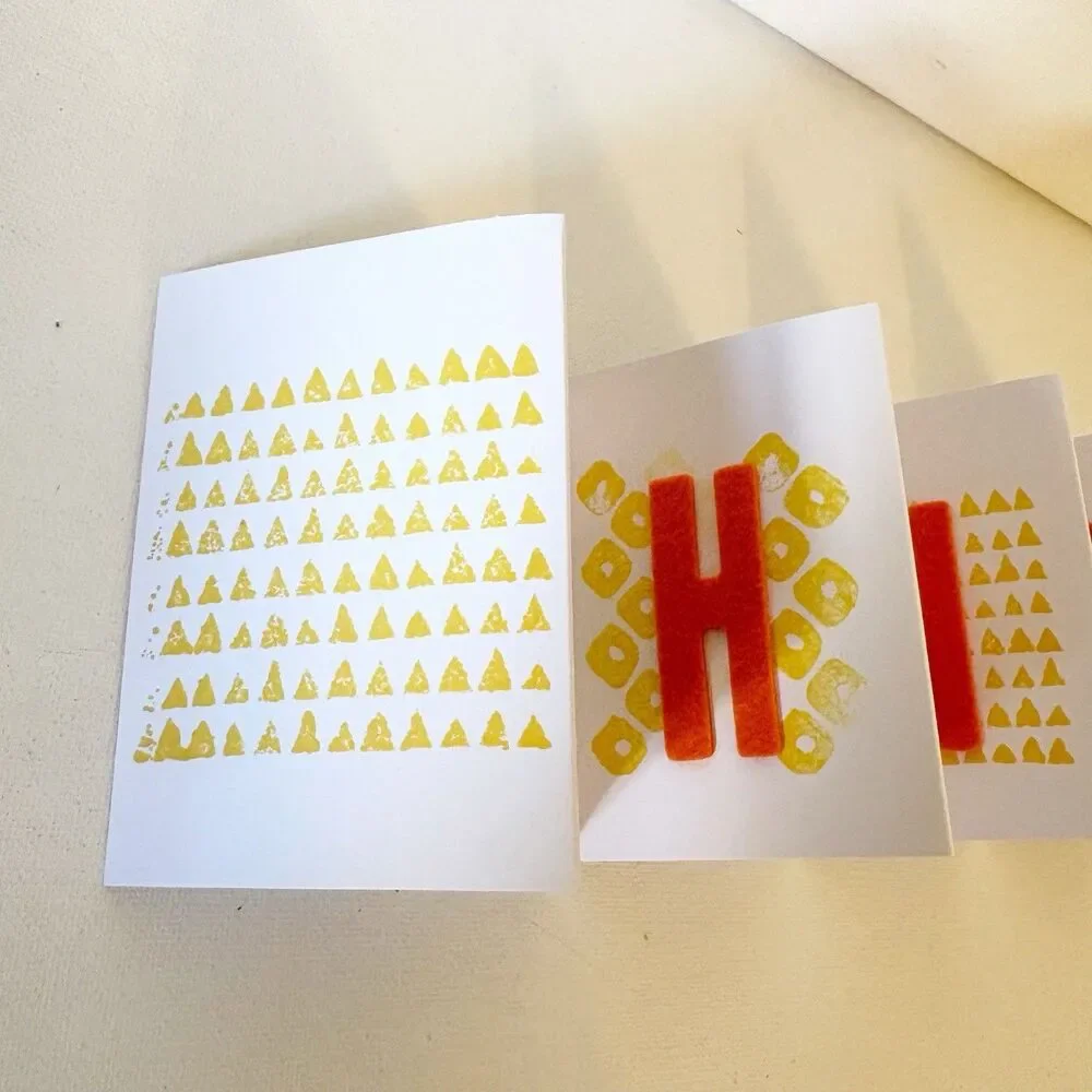 3D Mini Thank You Cards Accordion With Cardboard Box Envelopes Stationary 3x4